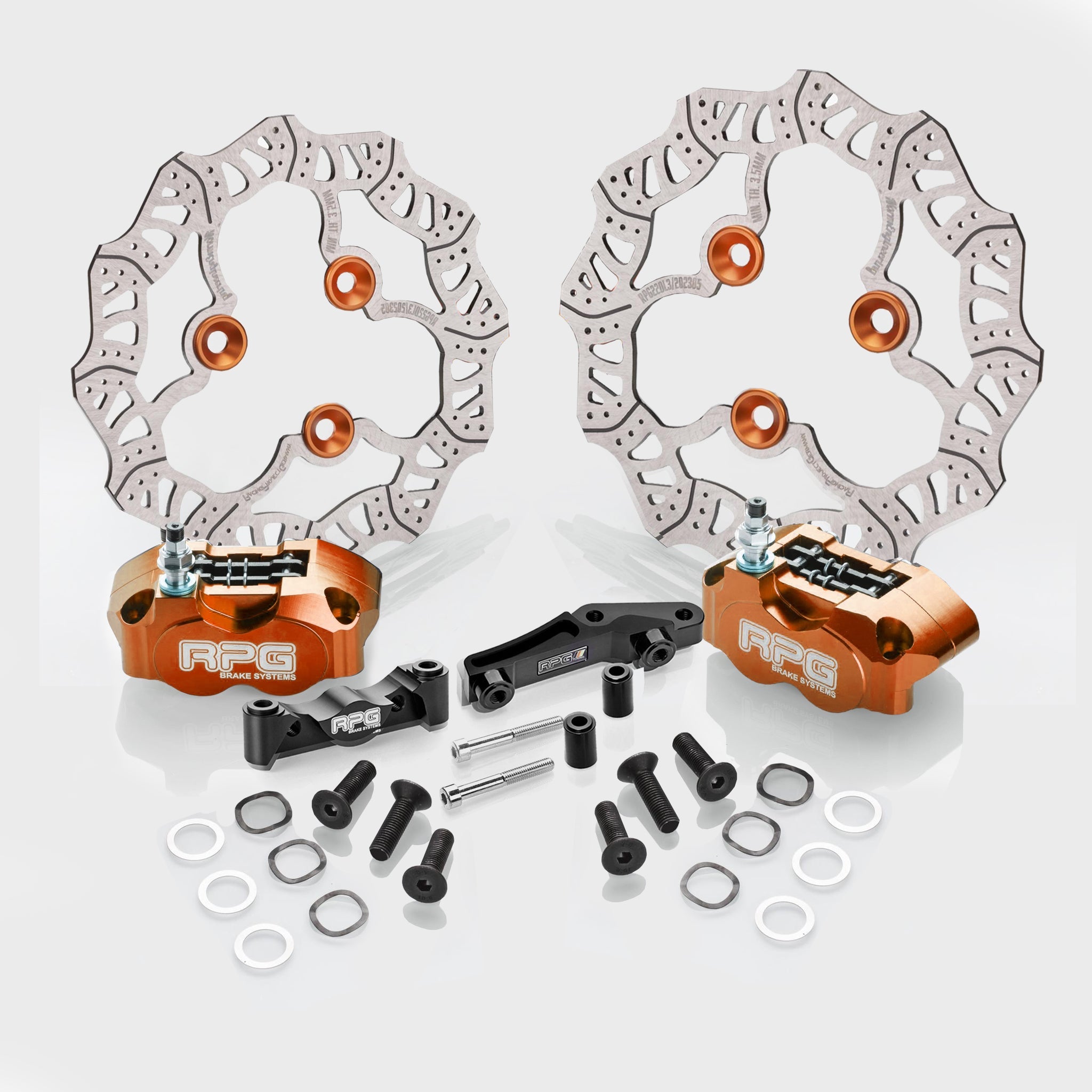 Bremskit Komplett Set RPG Competition 220mm + 200mm Competition Bremsscheibe Vorne Hinten + 4-Kolben Bremssattel + Sintermetall Bremsbeläge Yamaha AeroxRacingProjectGermanyBremsen-Sets4K4k aufnahmebremssattel