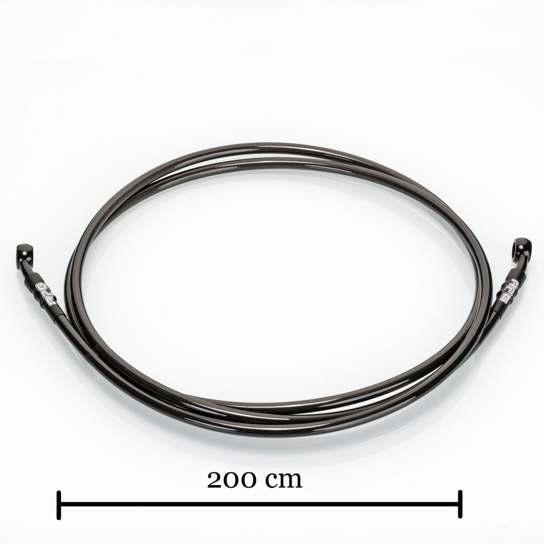 Bremsleitung Stahlflex RPG Tuning Universell Yamaha AeroxRacingProjectGermanyBremsleitungSchwarz200cm (hinten)Bremsfading vermeidenBremsleitungen TuningHochleistungsbremsen