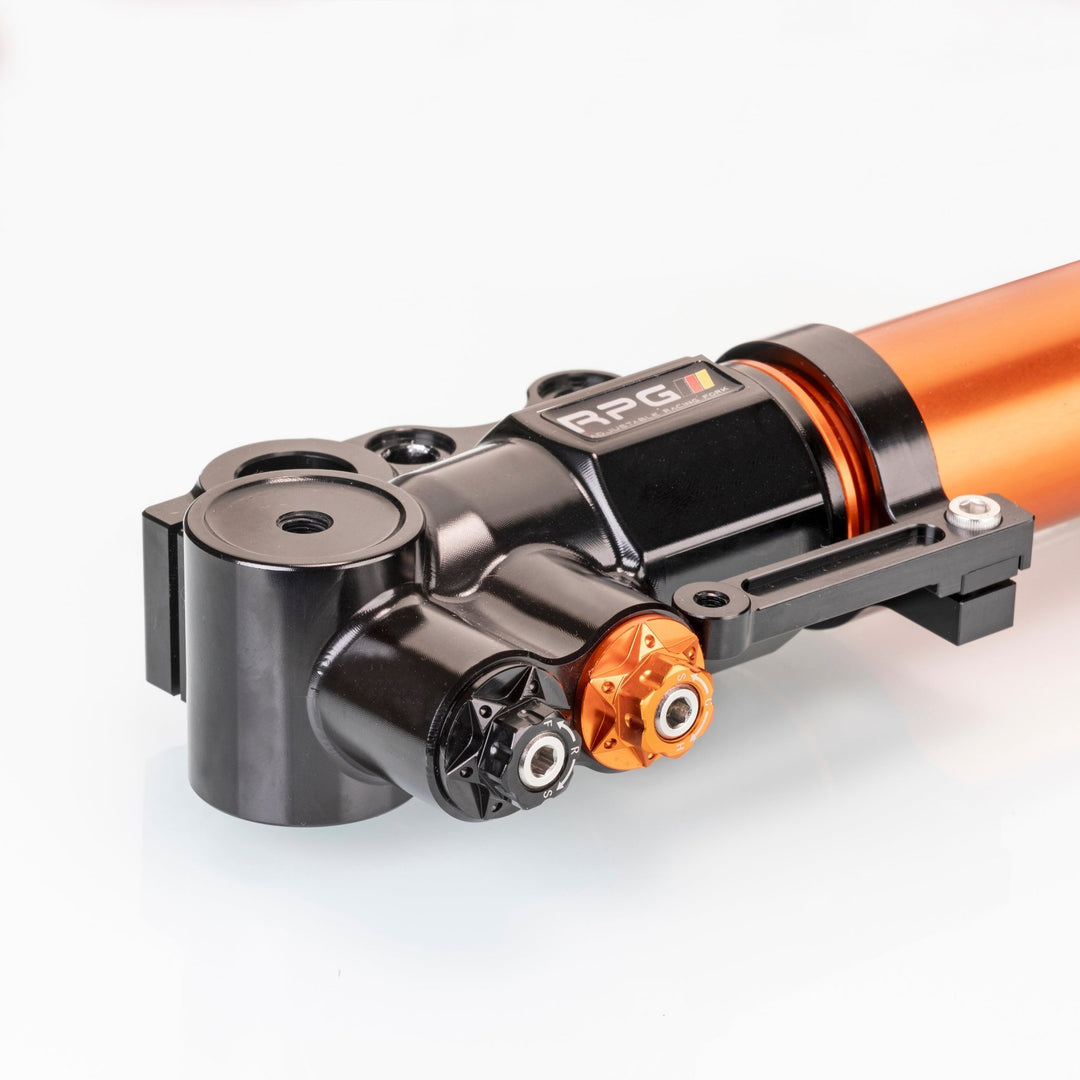 Gabelholme RPG Adjustable Racing Fork CNC Holme / Yamaha Aerox / UniversellRacingProjectGermanyStoßdämpferSchwarzeinstellbares fahrwerkfahrwerkGabel