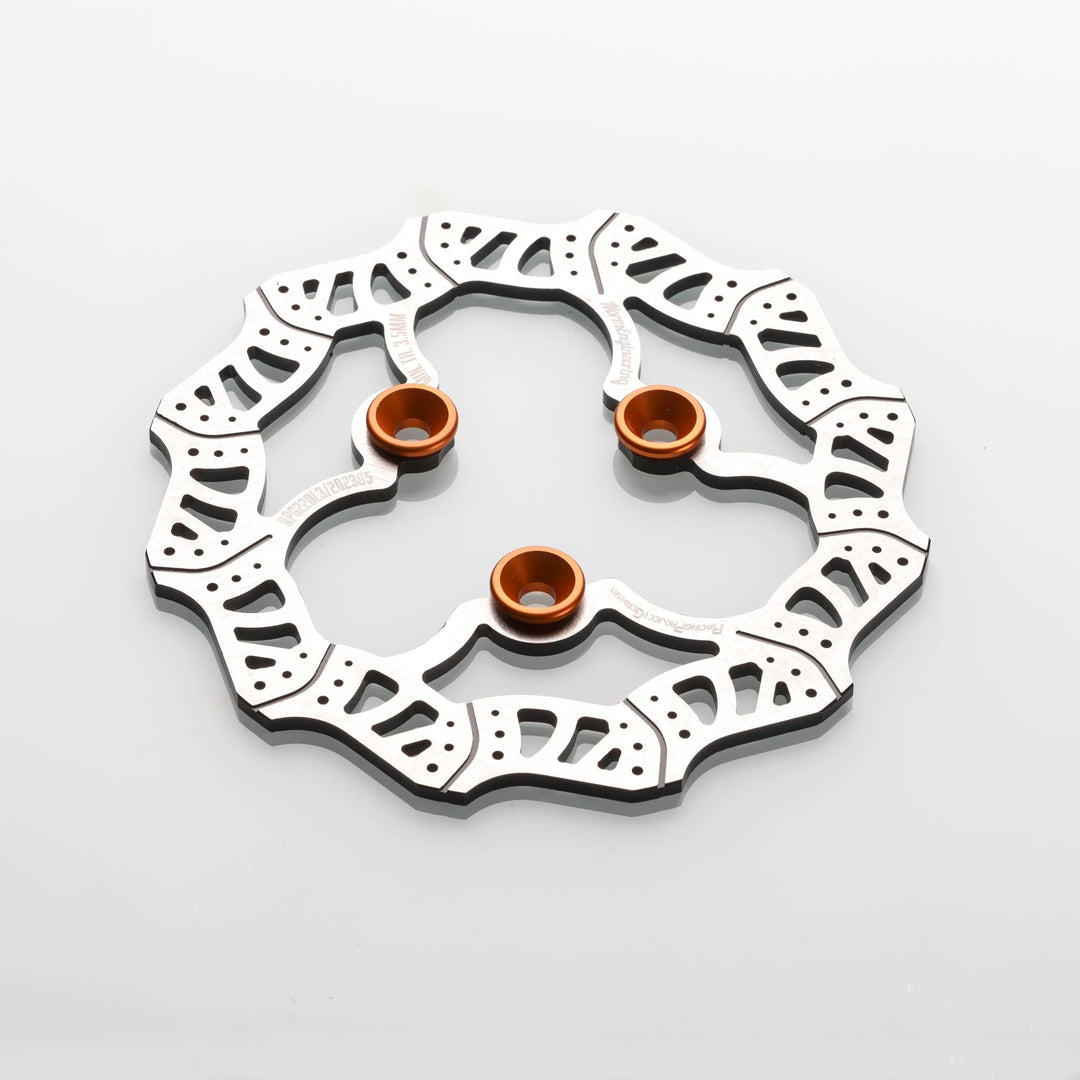 Bremsscheibe 220mm RPG Competition CNC, schwimmend für Yamaha Jog / AeroxRacingProjectGermanyM8Aluminium (orange)
