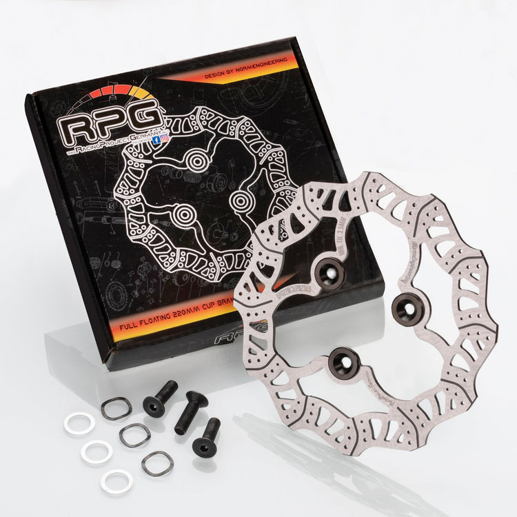 Bremsscheibe 220mm RPG Competition CNC, schwimmend für Yamaha Jog / AeroxRacingProjectGermanyM8Titan (schwarz)