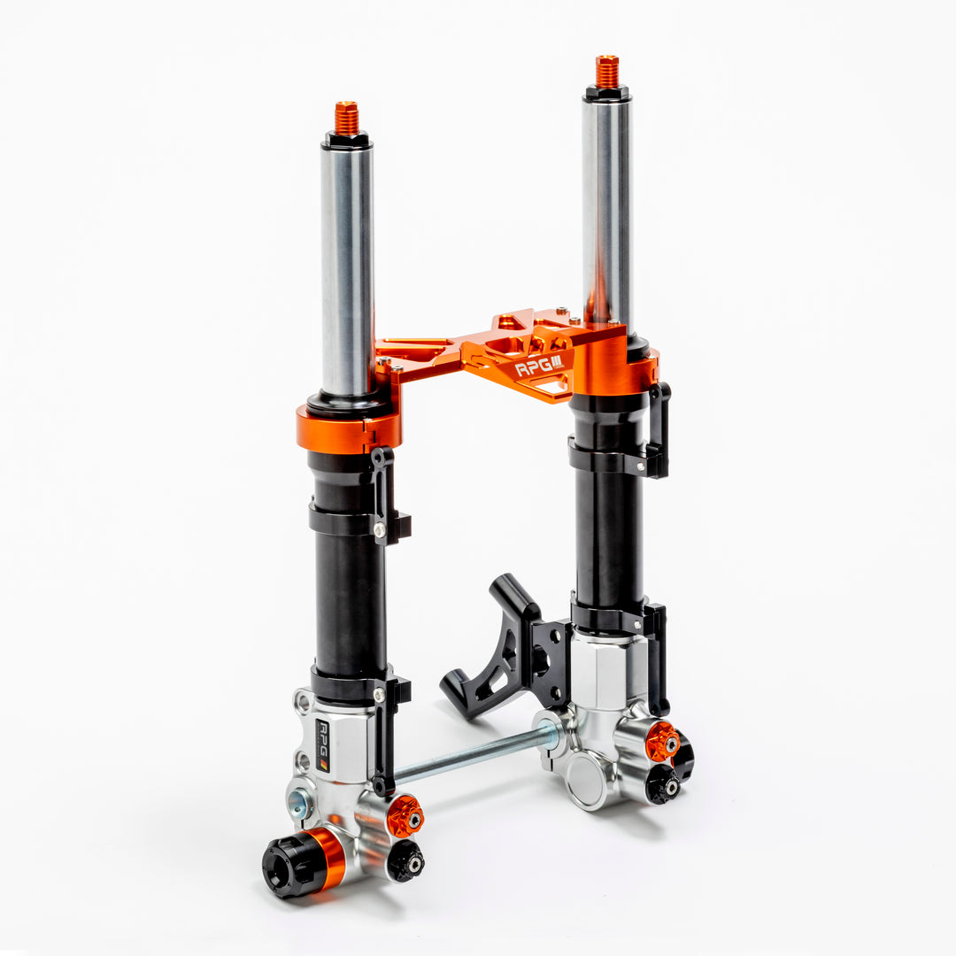 Komplettset: Gabelholme 30mm Voll-Einstellbar, CNC - Yamaha Aerox / Universell