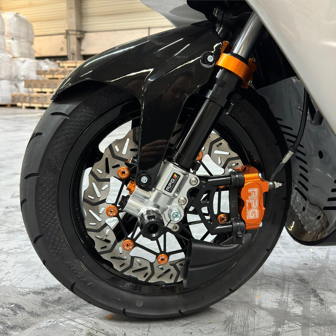 Komplettset: Gabelholme 30mm Voll-Einstellbar, CNC - Yamaha Aerox / Universell