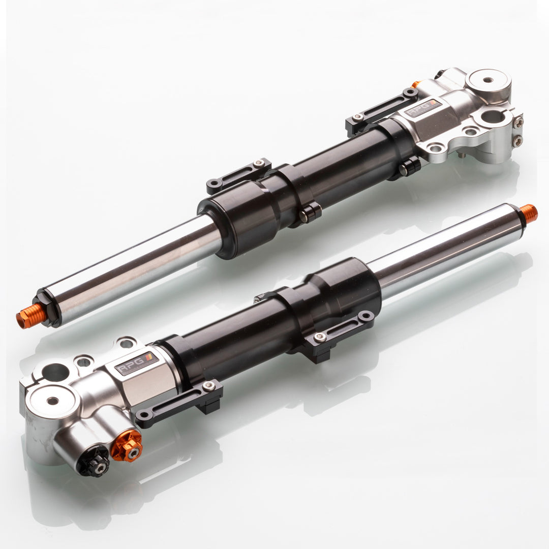 Komplettset: Gabelholme 30mm Voll-Einstellbar, CNC - Yamaha Aerox / Universell