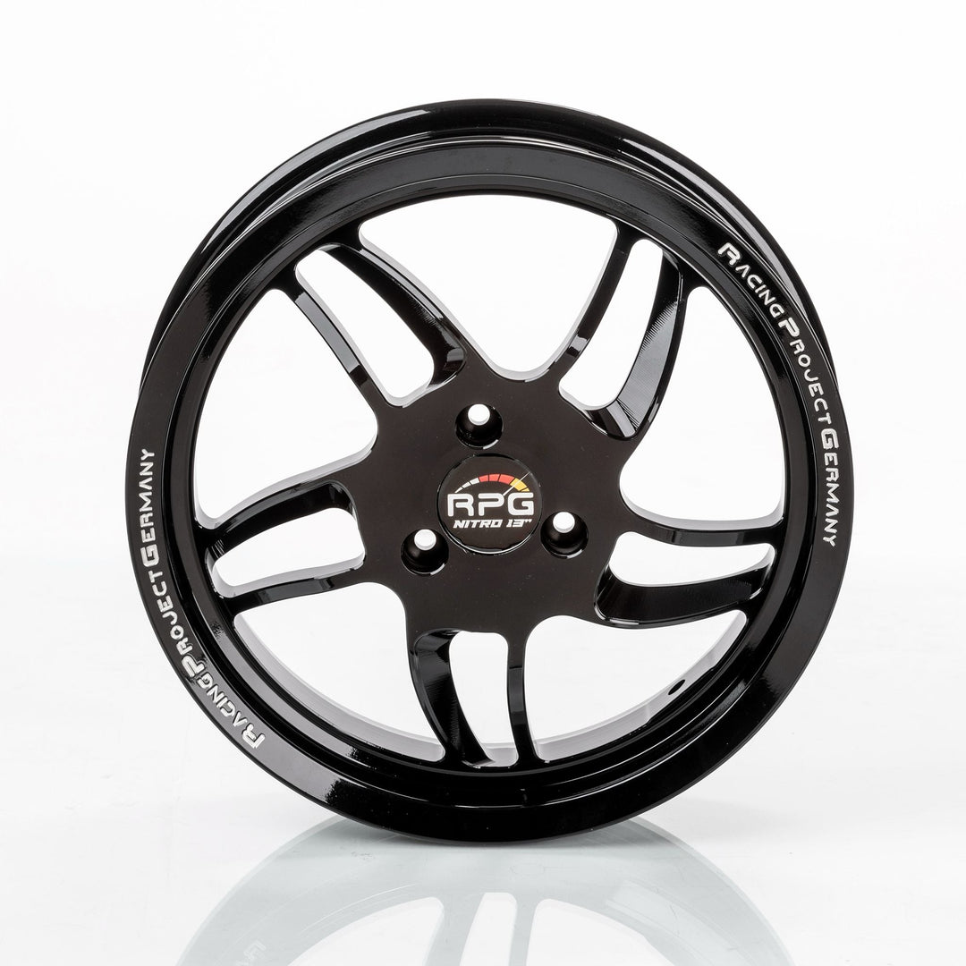 CNC Felgen Set 13 Zoll - Yamaha Aerox / MinarelliRacingProjectGermanyFelgeSchwarz13 ZollAluminiumgussCNC