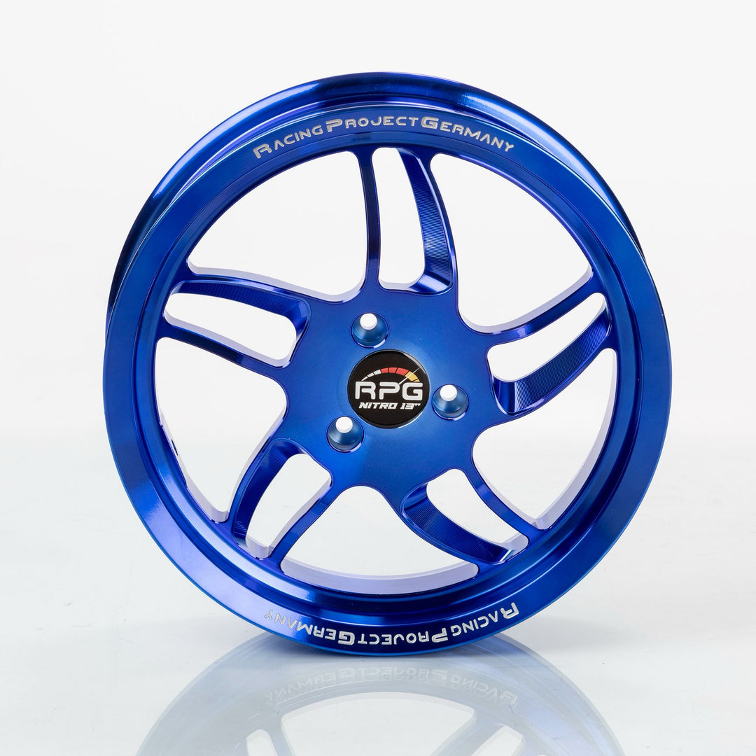 CNC Felgen Set 13 Zoll - Yamaha Aerox / MinarelliRacingProjectGermanyFelgeBlau13 ZollAluminiumgussCNC