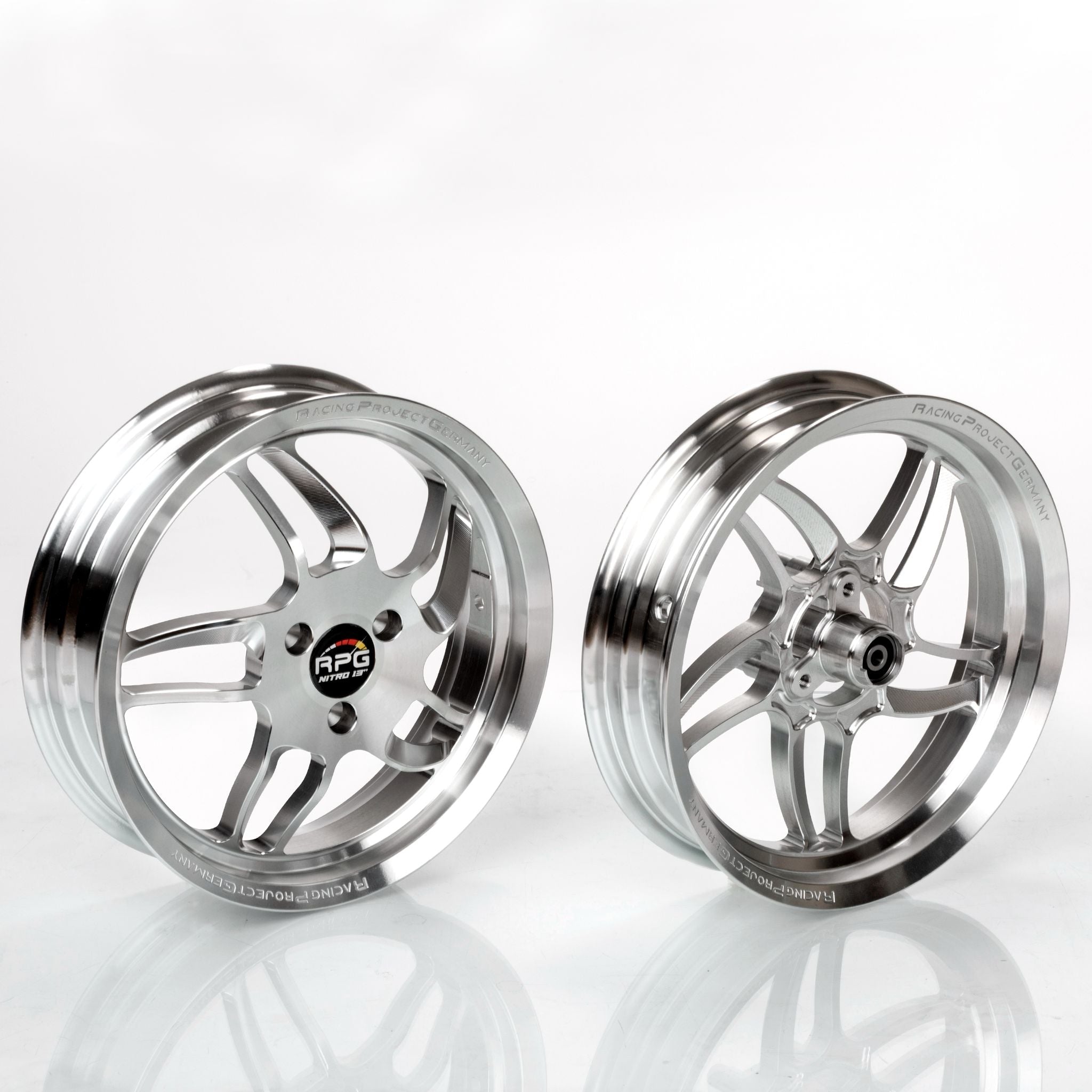 CNC Felgen Set 13 Zoll - Yamaha Aerox / MinarelliRacingProjectGermanyFelgeSilber13 ZollAluminiumgussCNC