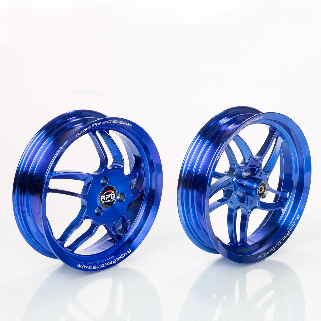 CNC Felgen Set 13 Zoll - Yamaha Aerox / MinarelliRacingProjectGermanyFelgeBlau13 ZollAluminiumgussCNC