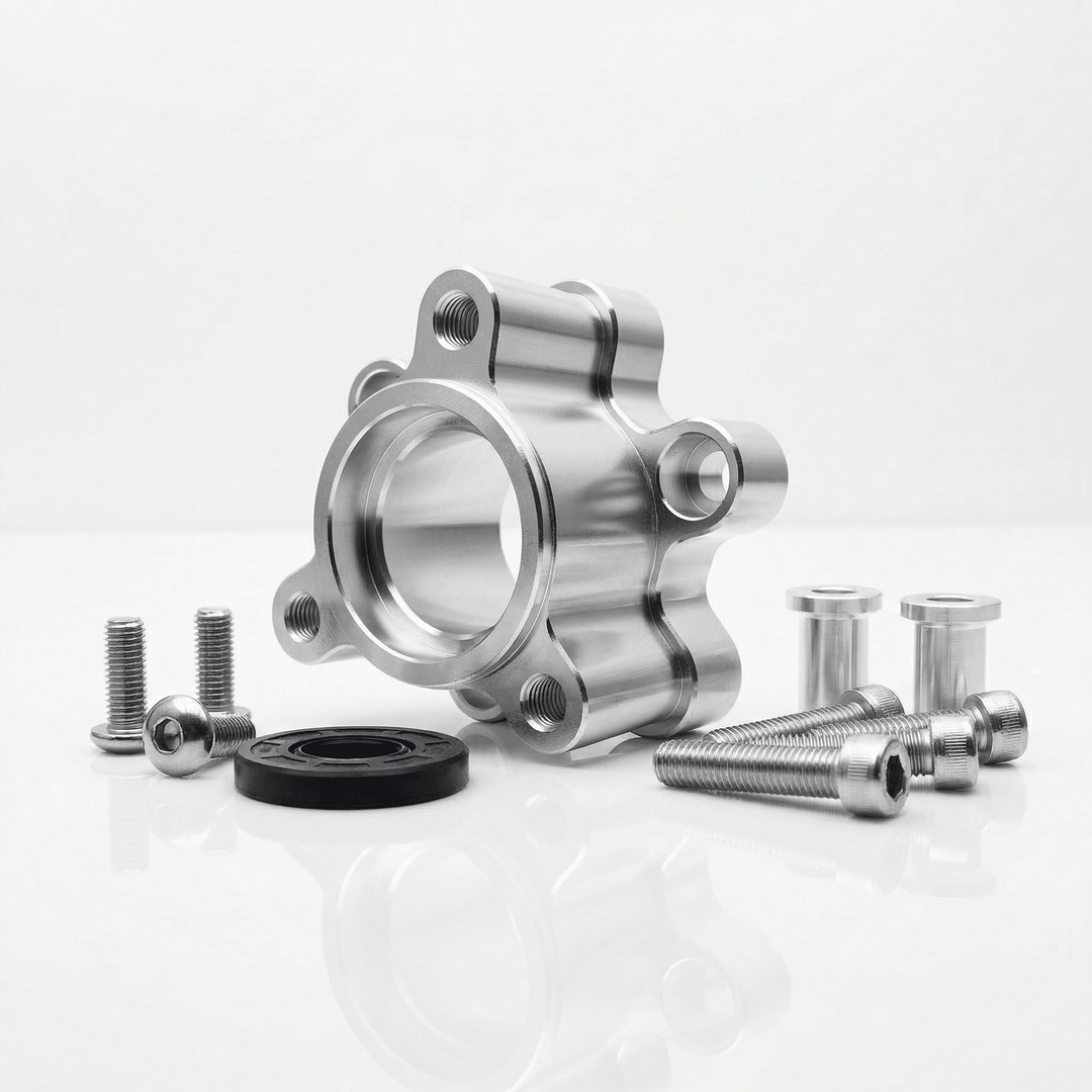 CNC gefräster Doppelbremsscheibenadapter für RPG Nitro 13" FelgenRacingProjectGermanyAdapterSilber13 ZollBremsen UpgradeBremsscheiben Adapter