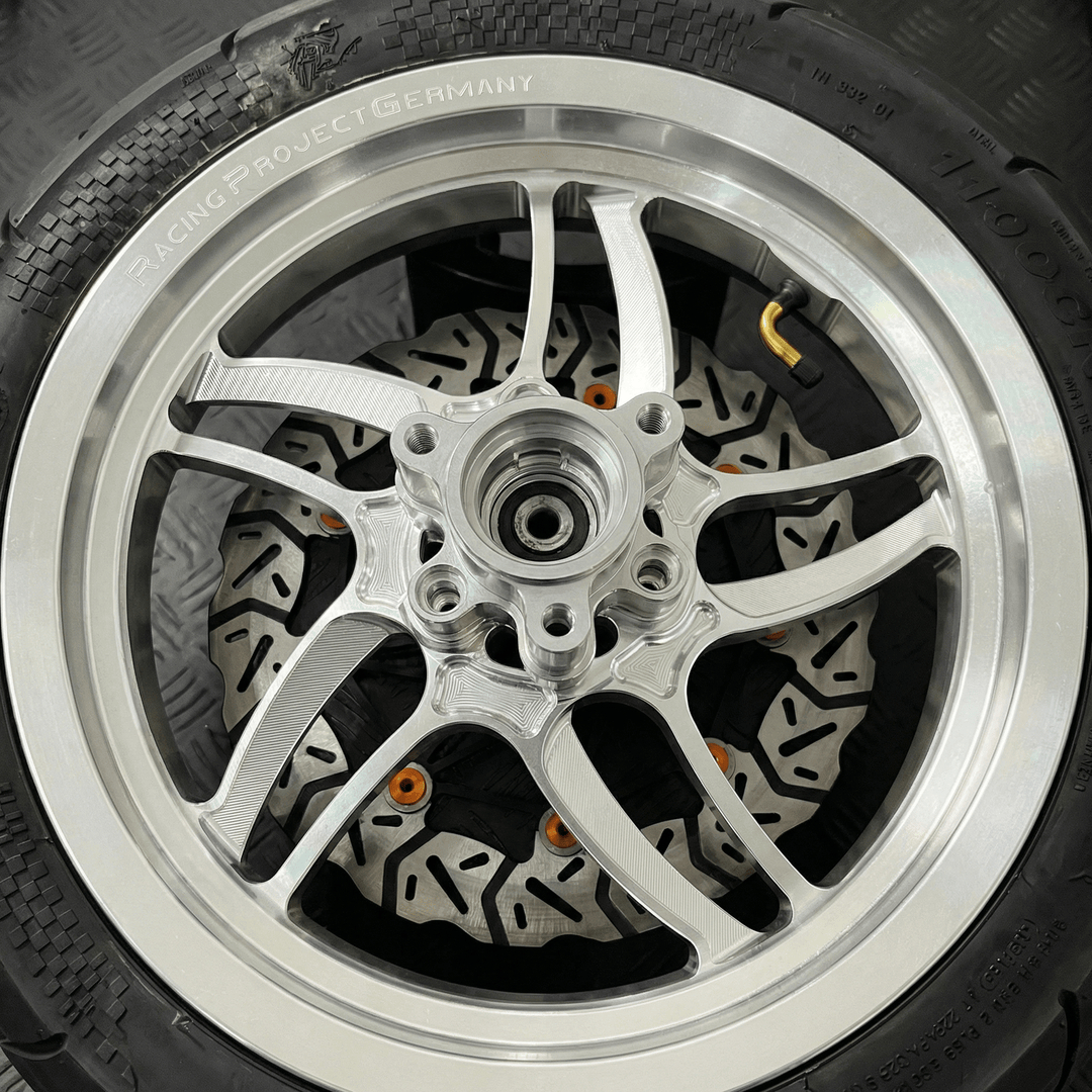 CNC gefräster Doppelbremsscheibenadapter für RPG Nitro 13" FelgenRacingProjectGermanyAdapterSchwarz13 ZollBremsen UpgradeBremsscheiben Adapter