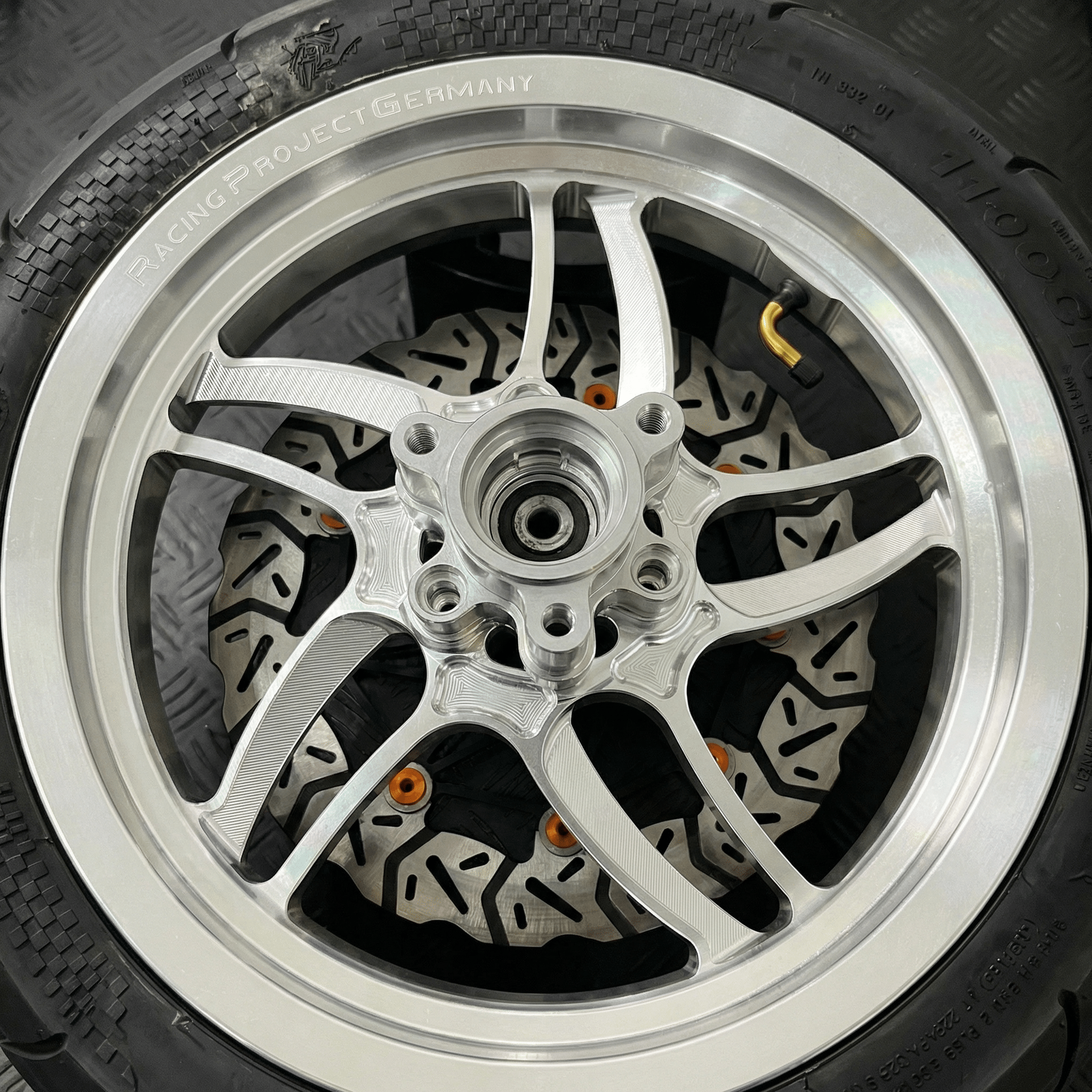 CNC gefräster Doppelbremsscheibenadapter für RPG Nitro 13" FelgenRacingProjectGermanyAdapterSchwarz13 ZollBremsen UpgradeBremsscheiben Adapter