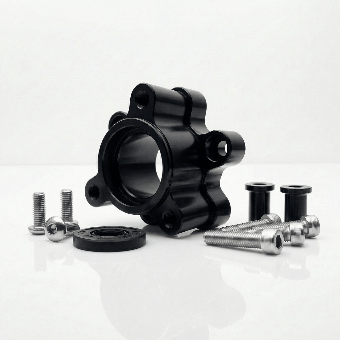 CNC gefräster Doppelbremsscheibenadapter für RPG Nitro 13" FelgenRacingProjectGermanyAdapterSchwarz13 ZollBremsen UpgradeBremsscheiben Adapter