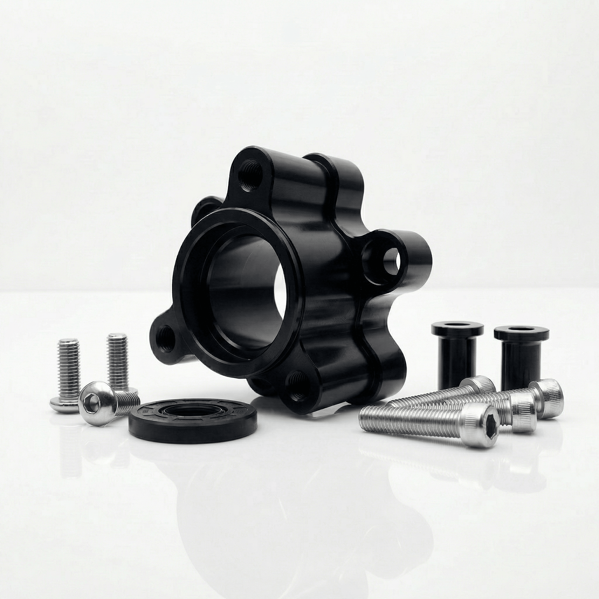 CNC gefräster Doppelbremsscheibenadapter für RPG Nitro 13" FelgenRacingProjectGermanyAdapterSchwarz13 ZollBremsen UpgradeBremsscheiben Adapter