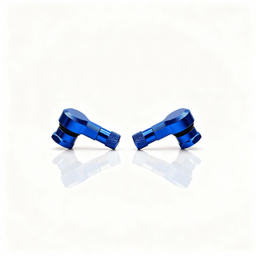 CNC Reifenventile 90° - 2 Stück - UniversellRacingProjectGermanyReifenventileBlau11.3mm90°Aluminium