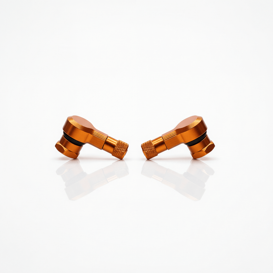 CNC Reifenventile 90° - 2 Stück - UniversellRacingProjectGermanyReifenventileOrange11.3mm90°Aluminium