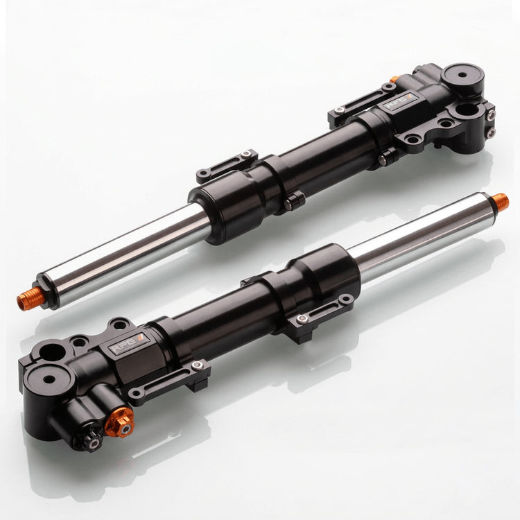 Gabelholme RPG Adjustable Racing Fork CNC Holme / Yamaha Aerox / UniversellRacingProjectGermanyGabelSchwarz *limitiert*einstellbares fahrwerkfahrwerkGabel