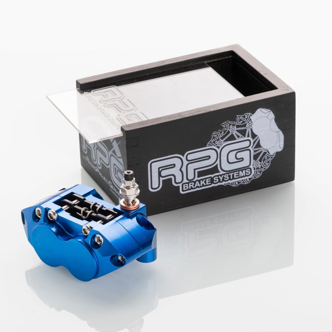 Bremskit Hinten RPG Set: RPG Competition Bremsscheibe + 4-Kolben Bremssattel  + Adapter für Yamaha Aerox - RacingProjectGermany Bremsen-Sets 4-kolben 4K  4k aufnahme